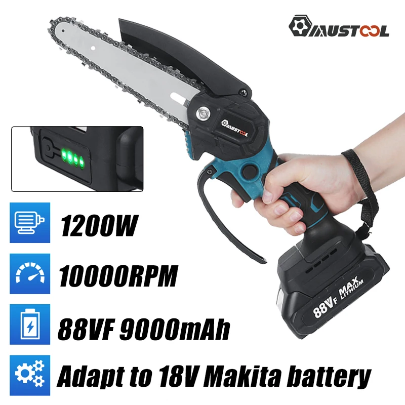 6 Inch Mini Portable Electric Chainsaw Cutting Tool