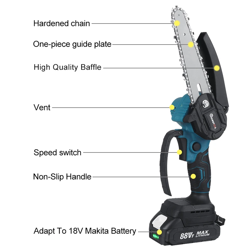 6 Inch Mini Portable Electric Chainsaw Cutting Tool