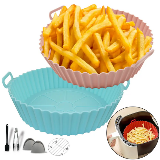 Silicone Air Fryer Liners Air Fryer Basket Oven Accessories - 2pcs